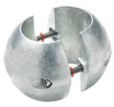 Shaft sacrificial anode for propeller shaft corrosion protection